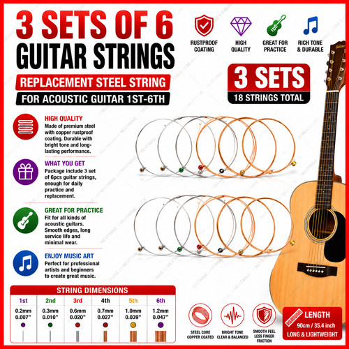 18pcs guitar strings sets - guitar,